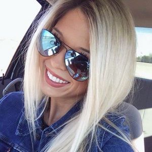 Ray ban black/ blue leans aviators